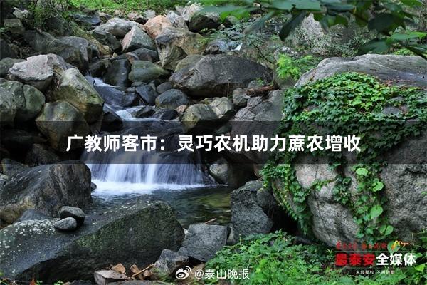 广教师客市：灵巧农机助力蔗农增收