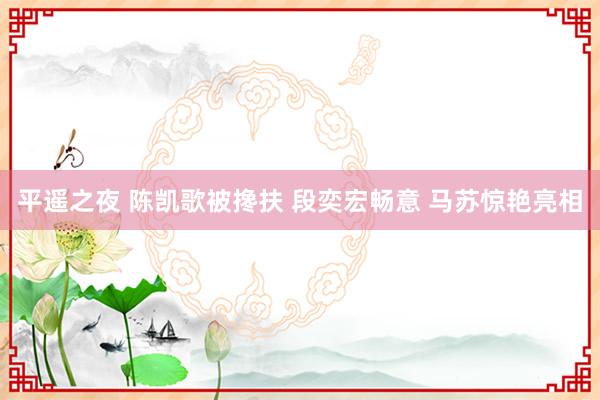 平遥之夜 陈凯歌被搀扶 段奕宏畅意 马苏惊艳亮相