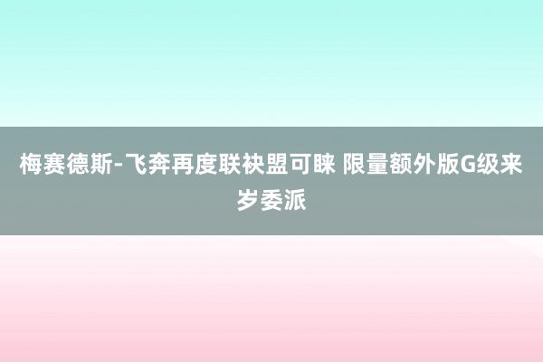 梅赛德斯-飞奔再度联袂盟可睐 限量额外版G级来岁委派