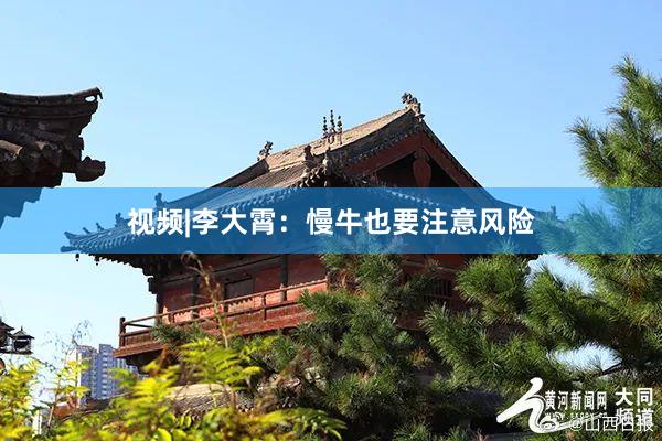 视频|李大霄：慢牛也要注意风险