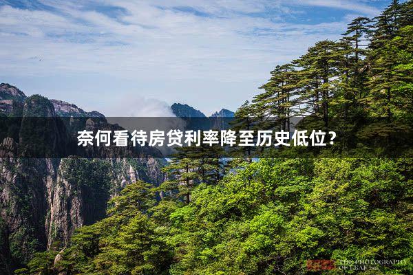 奈何看待房贷利率降至历史低位？
