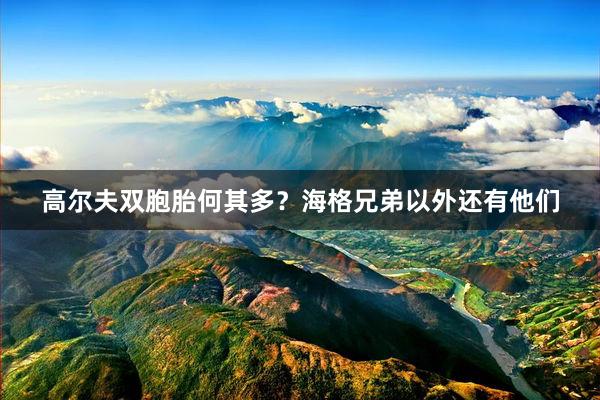 高尔夫双胞胎何其多？海格兄弟以外还有他们