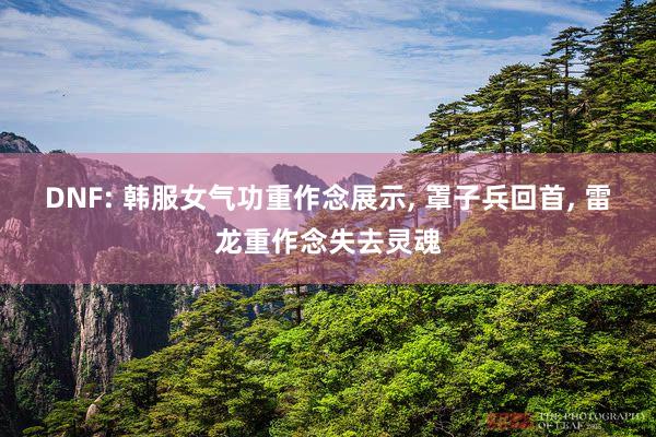 DNF: 韩服女气功重作念展示, 罩子兵回首, 雷龙重作念失去灵魂