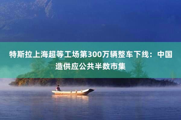 特斯拉上海超等工场第300万辆整车下线：中国造供应公共半数市集