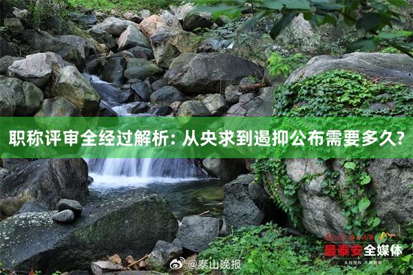 职称评审全经过解析: 从央求到遏抑公布需要多久?